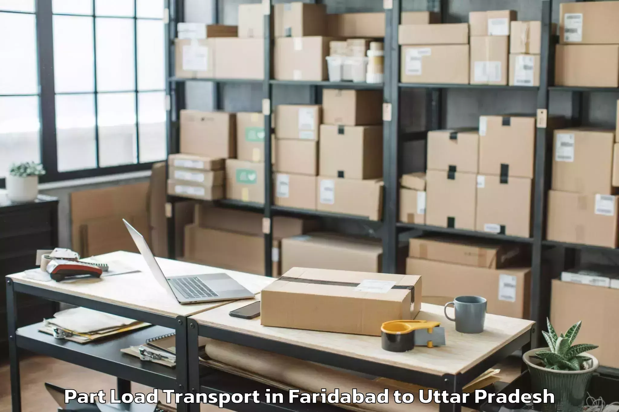 Easy Faridabad to Colonelganj Part Load Transport Booking